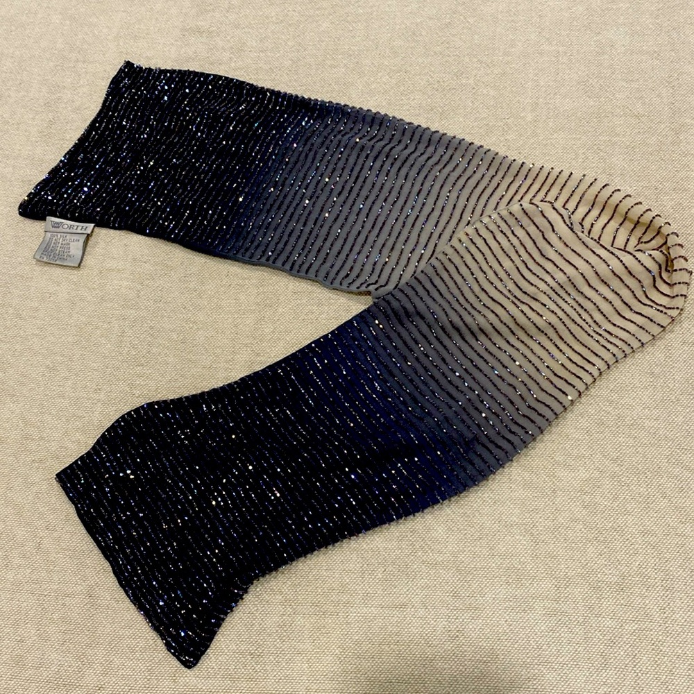 Worth silk beaded scarf